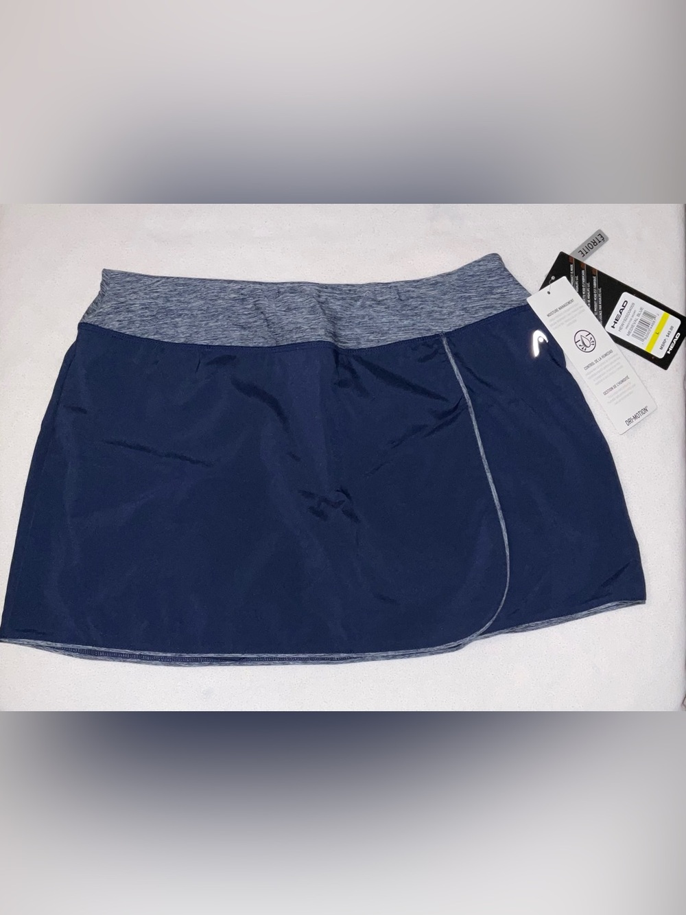 Head Navy Skort with Heather Gray Waistband